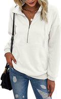 PRETTYGARDEN Women's Half Zip Sweatshirt - Cozy Everyday Pullover