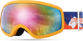 FEISEDY Kids Ski Goggles OTG Youth Snowboard Goggles - Anti-Fog UV