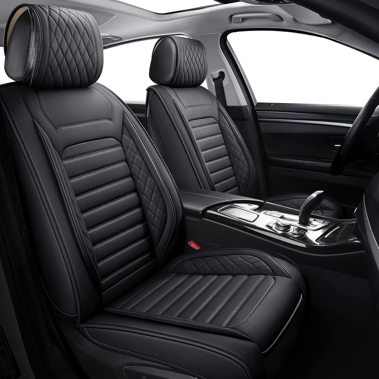Aierxuan Car Seat Covers Waterproof Leather for Universal Fit
