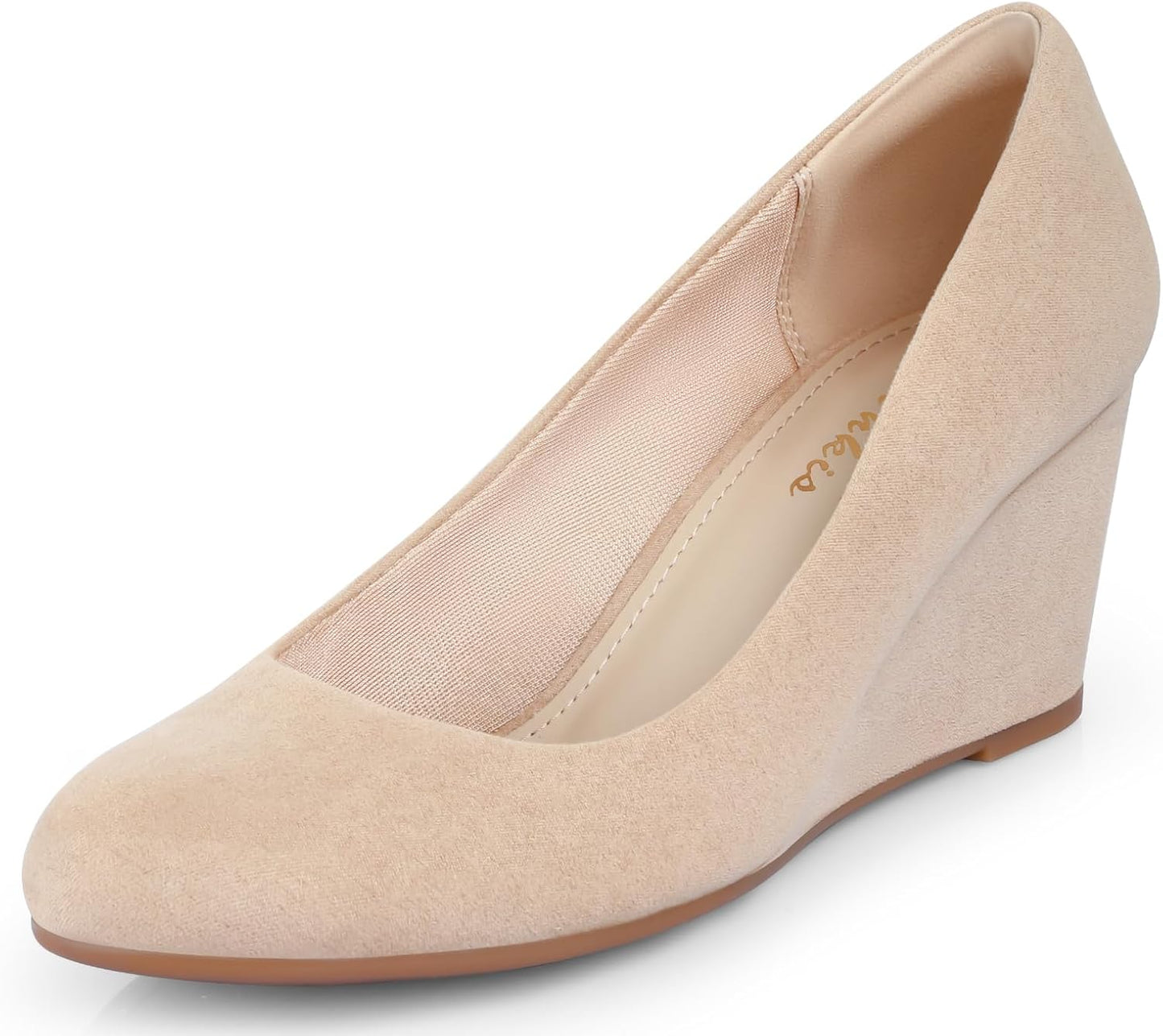 Ankis Closed Toe Wedges for Women - Comfortable 2.5Inch Heels