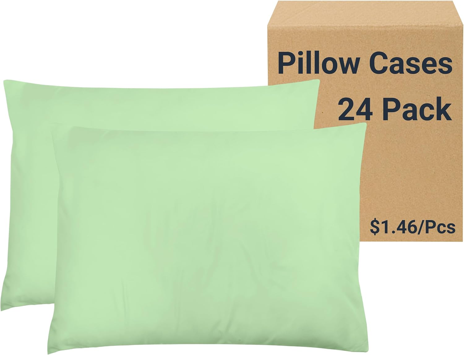 ZPECC Pillow Cases Bulk 24 Pack - Soft Microfiber Covers