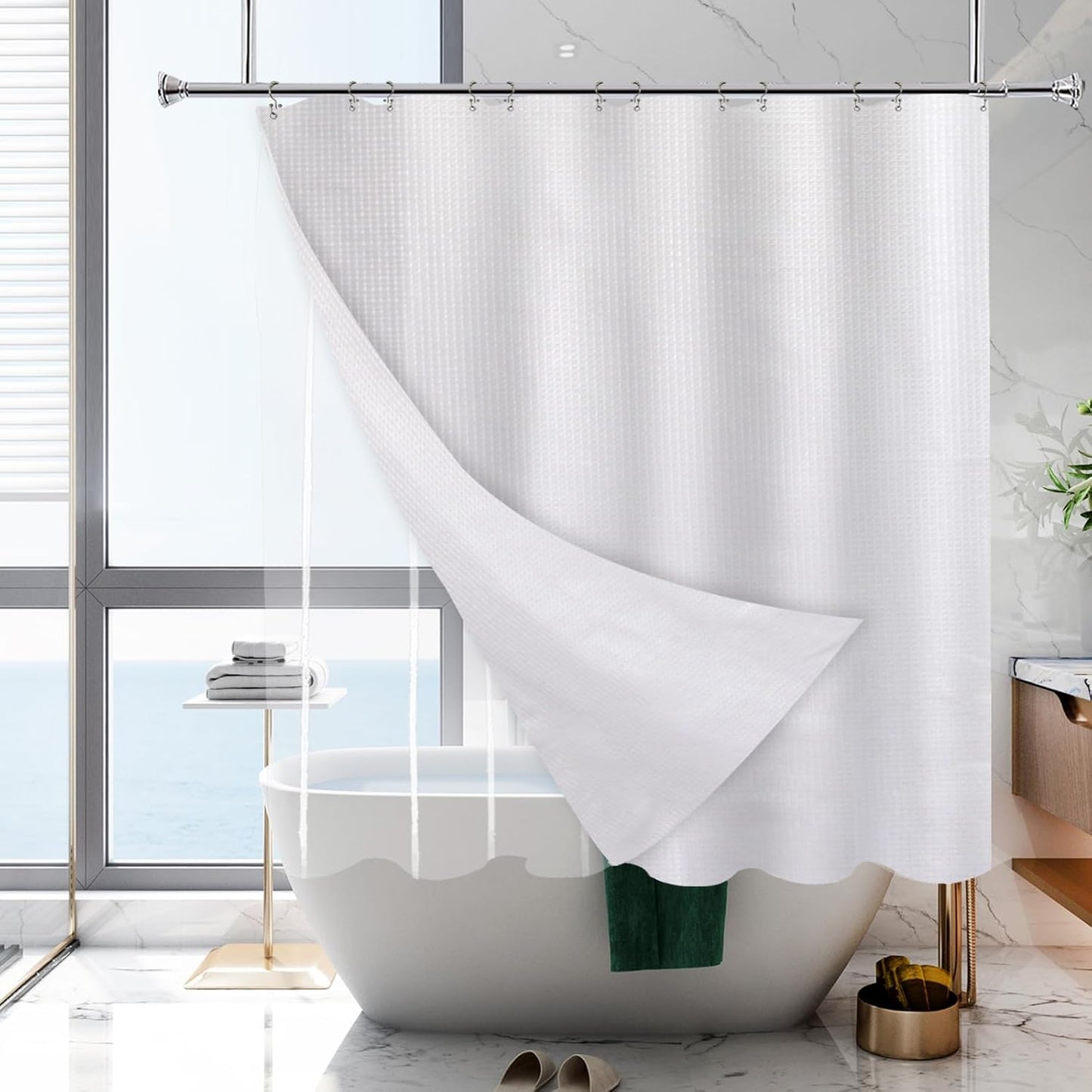 Waterproof Waffle Shower Set 72x65
