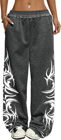 ZAFUL Womens Wide Leg Sweatpants for Y2K Gothic Style Lovers
