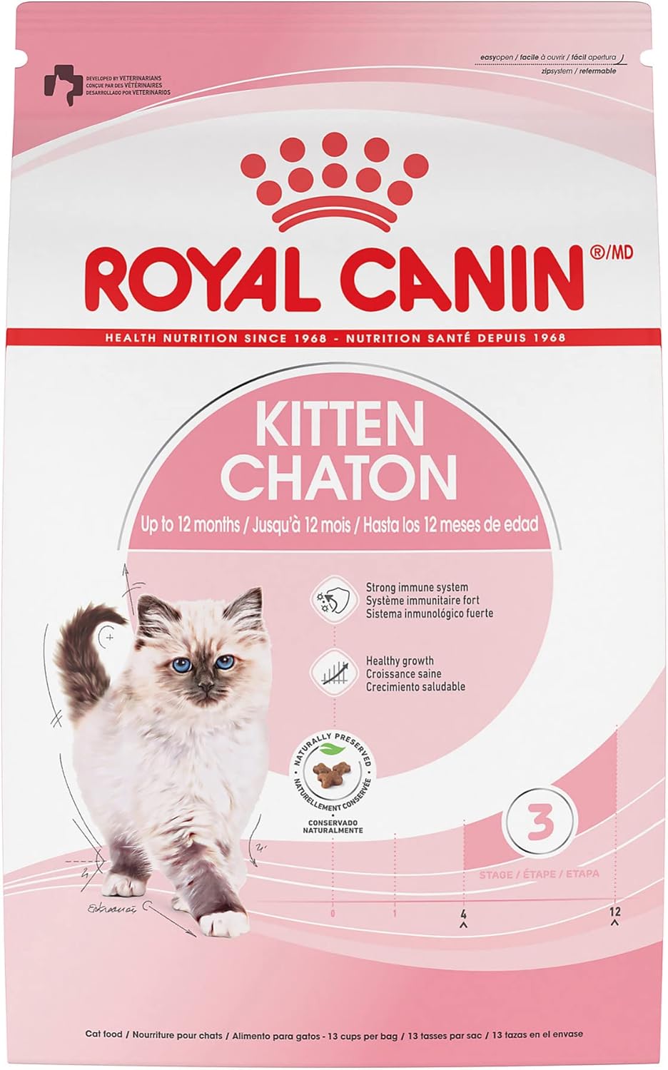 Royal Canin Feline Health Nutrition Dry Kitten Food for Growth