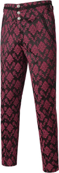 VATPAVE Mens Gothic Pants Cosplay Costume Steampunk Victorian Pants