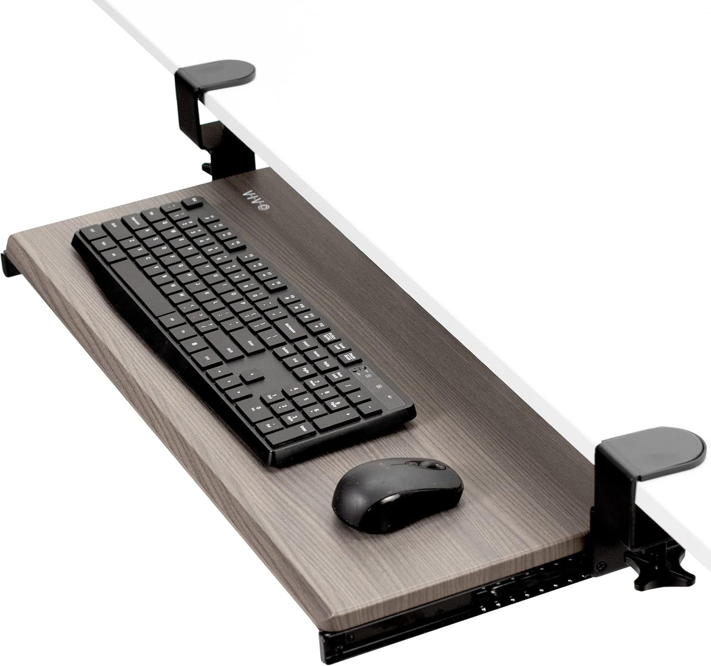 VIVO Large Clamp-on Keyboard and Mouse Tray for Ergonomic Setup