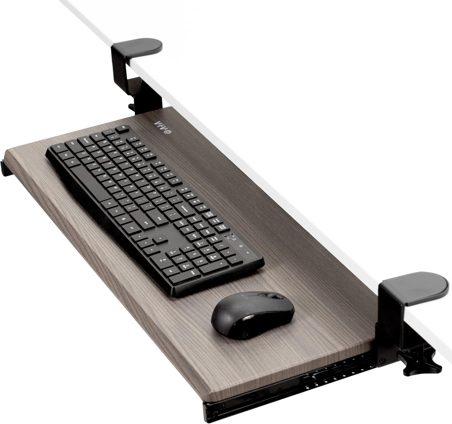 VIVO Large Clamp-on Keyboard and Mouse Tray for Ergonomic Setup