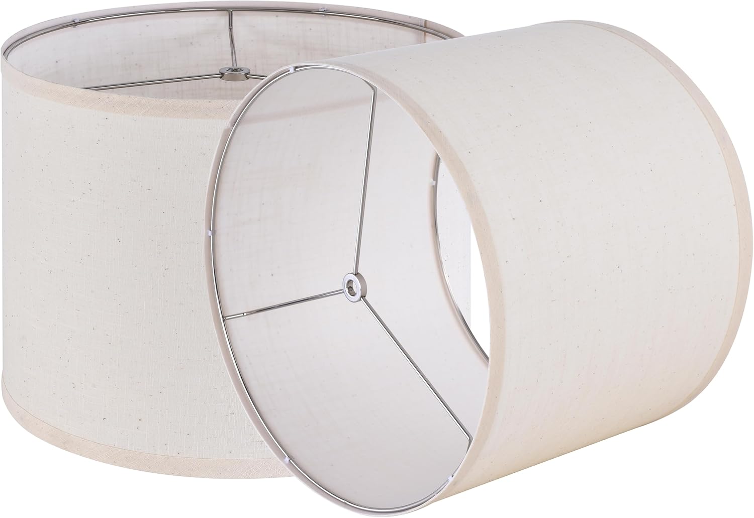 Cream Textured Drum Lamp Shades Set of 2 for Modern Lighting