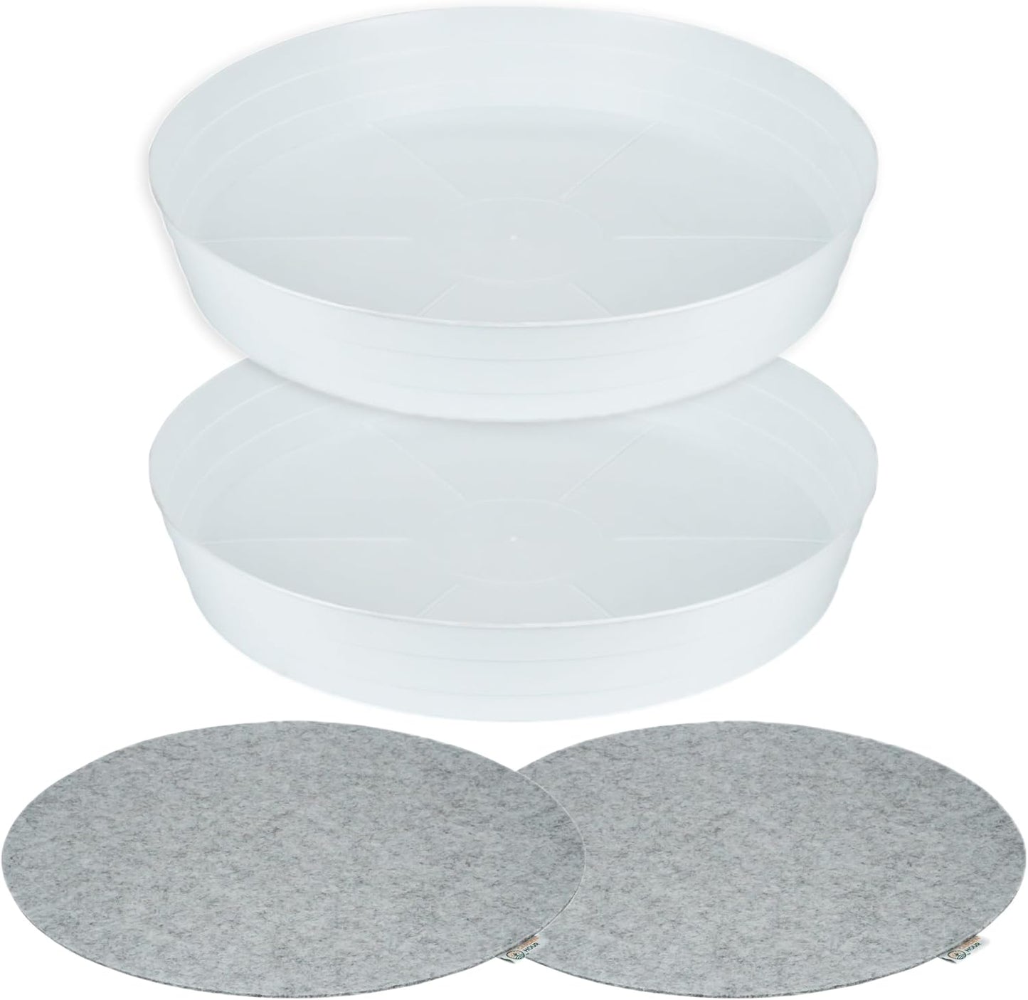 Large Plant Saucers for Potted Plants - Extra Deep & Durable