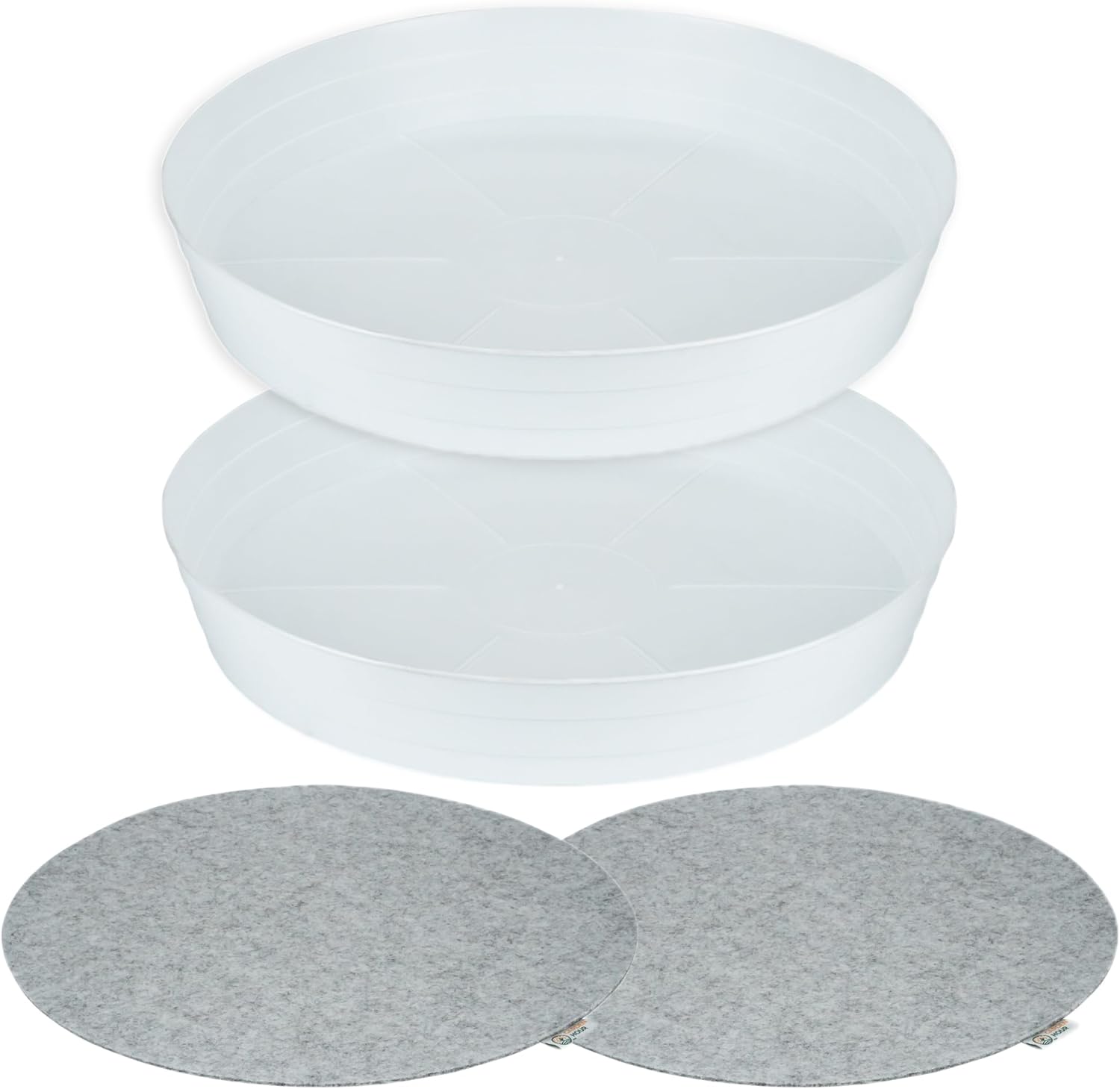 Large Plant Saucers for Potted Plants - Extra Deep & Durable