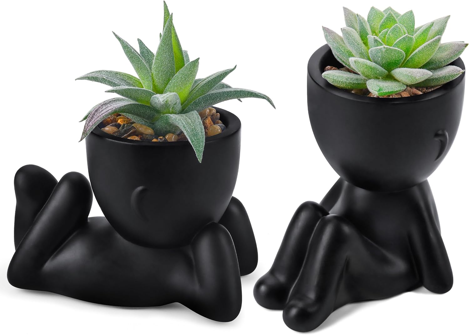 Der Rose Set: Aesthetic Fake Succulents for Stylish Decor