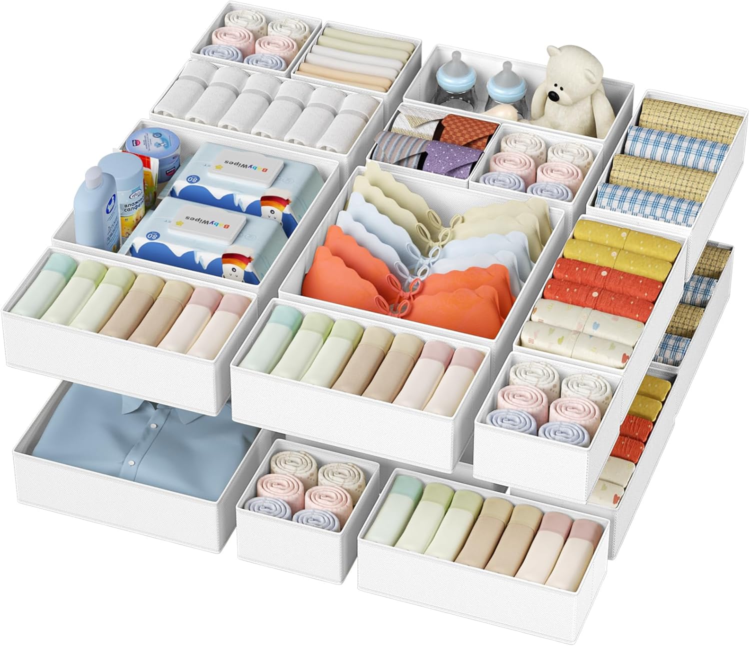 DIMJ Drawer Organizer Clothes Set for Efficient Storage Solutions