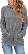 Womens Long Sleeve Shirts Kangaroo Pocket Fashion Hoodies Fall