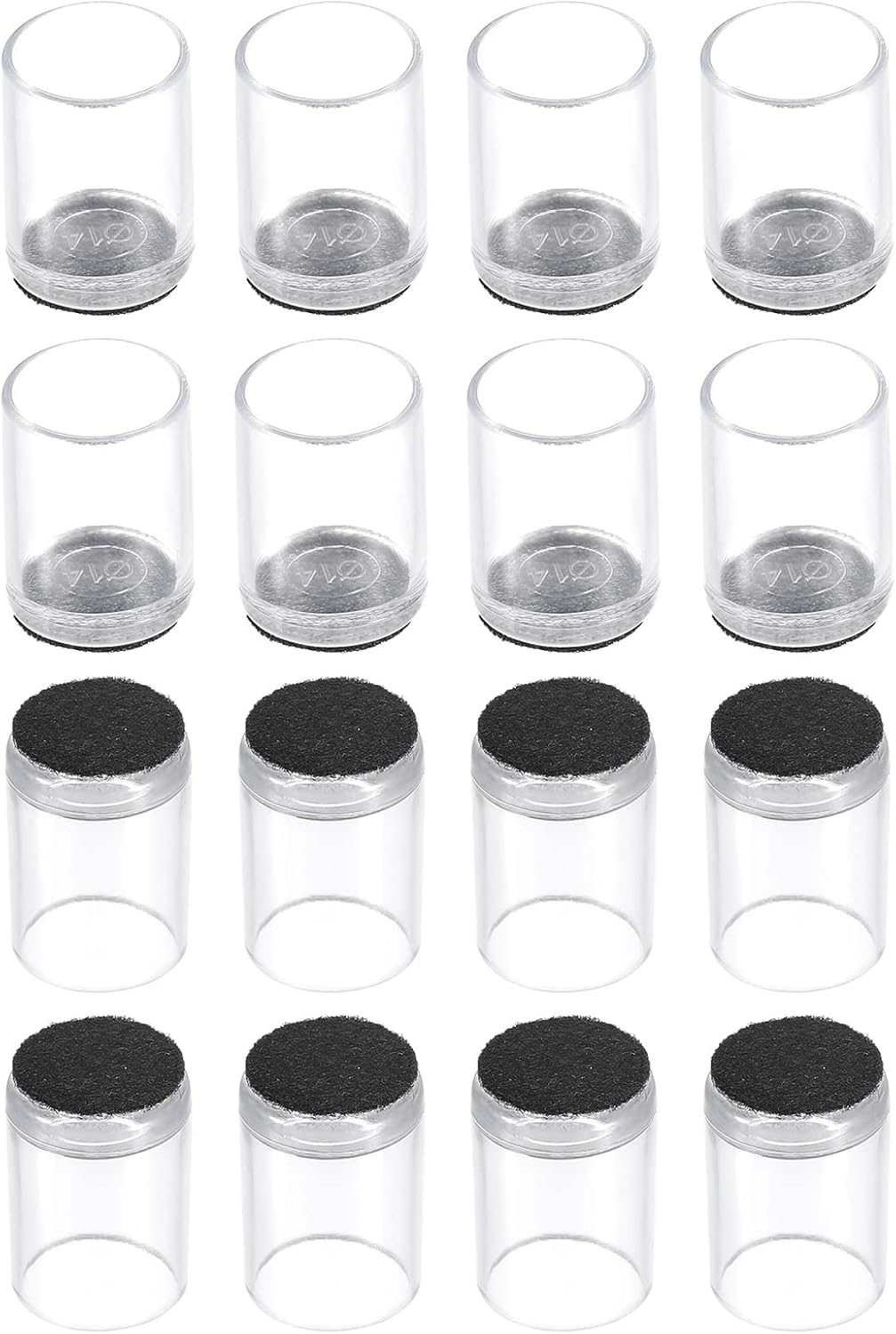Protect Your Floors with 24Pc Clear Chair Caps