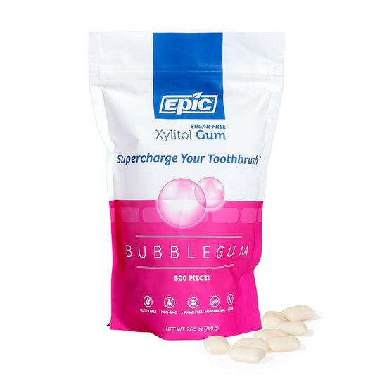 Epic 100% Xylitol Bubblegum Chewing Gum for Fresh Breath