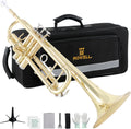 ROWELL Bb Trumpet Standard Trumpet Set - Durable Beginner Instrument