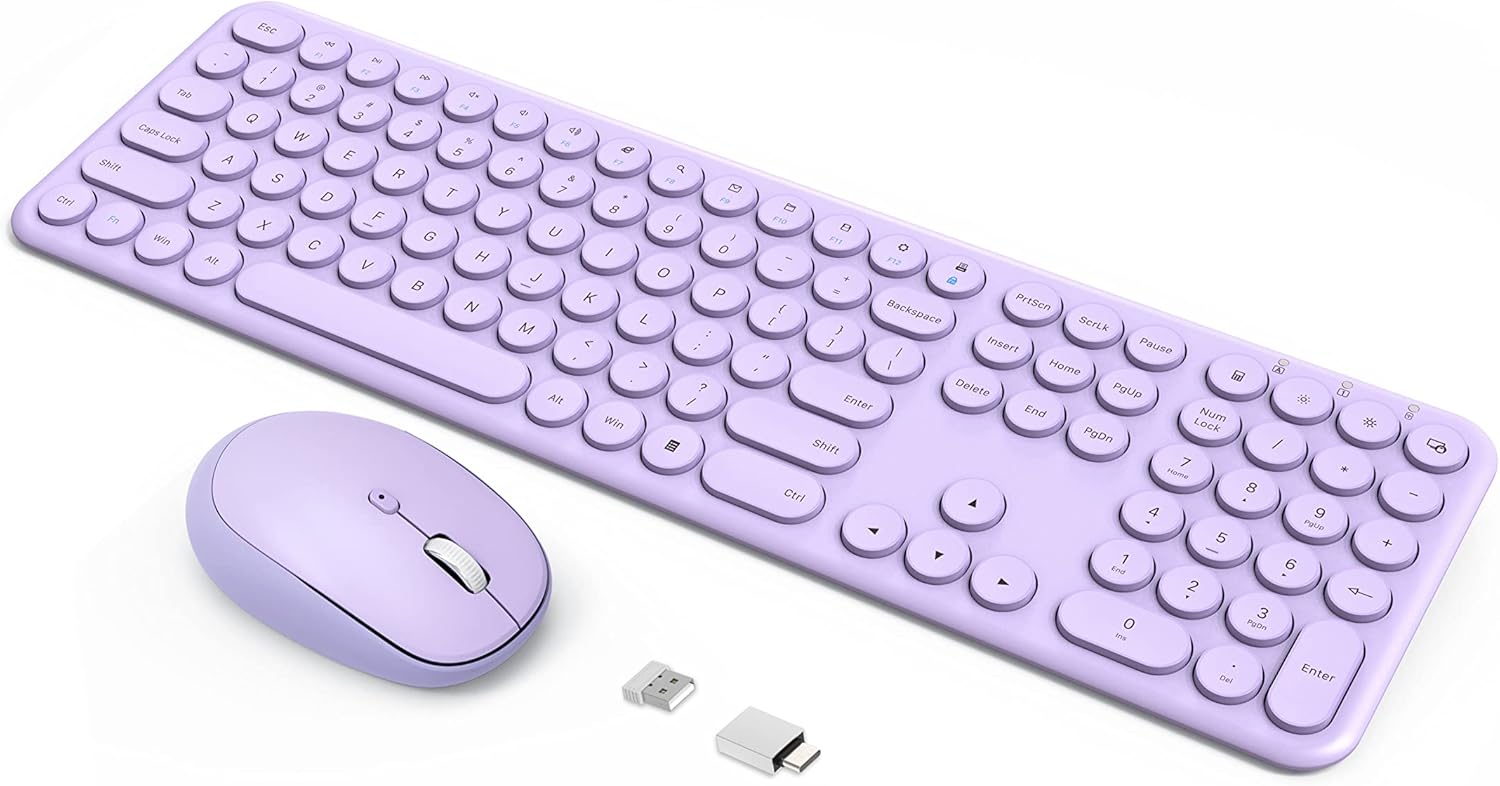 Ultra-Thin Wireless Keyboard Mouse Combo - Silent & Stylish for Laptop & PC