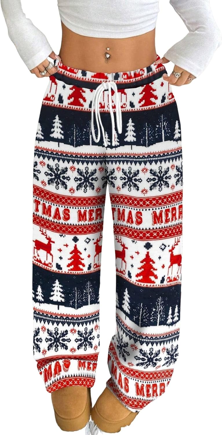 ZAFUL Women's Fuzzy Plush Pajama Pants for Cozy Comfort