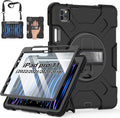 Case for iPad Pro 11 Inch Silicone Cover with Stand and Strap - Black