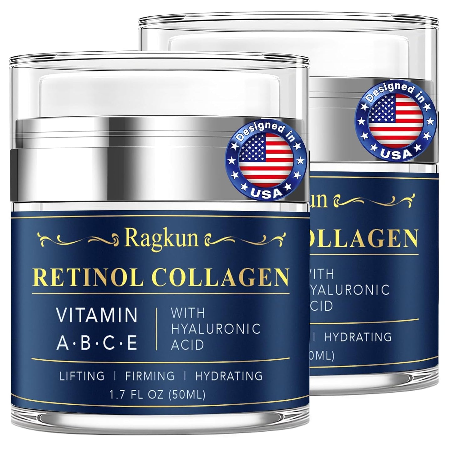 Retinol Cream for Face and Neck - Anti Aging Moisturizer 2-Pack
