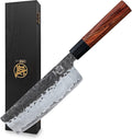 Nakiri Chef Knife 7 in - Hand Forged Japanese Nakiri for Precise