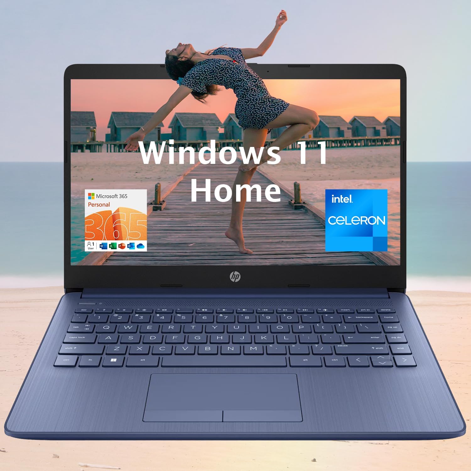 HP Portable Laptop with 16GB RAM and 64GB eMMC Storage