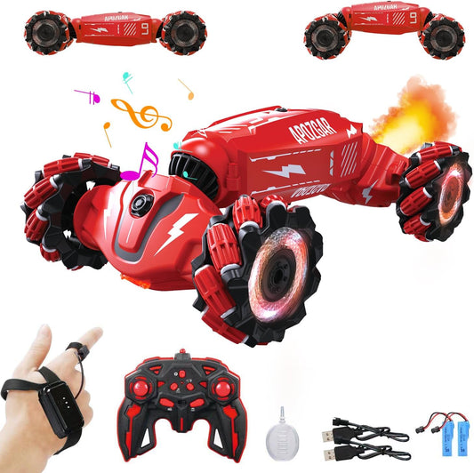 LOOZIX Hand Gesture Stunt Car: Lights, Music, Drift, 360 Spins!