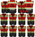 Customize Safety Vest with 5 Pockets & Zipper - Class 2 High