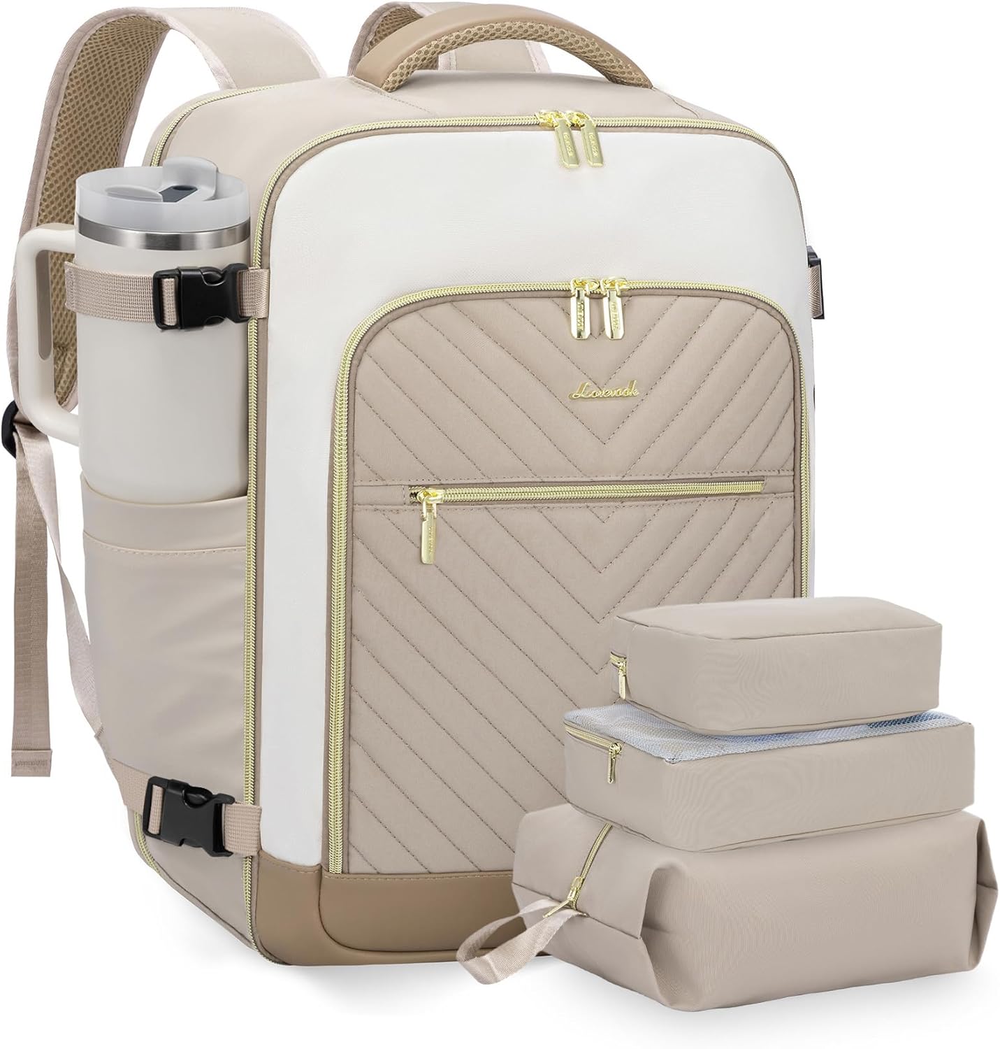 LOVEVOOK Large Travel Backpack for Women with Packing Cubes