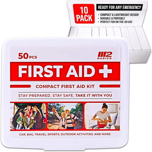 10-Pack Mini First Aid Kit Bundle - Travel Essential