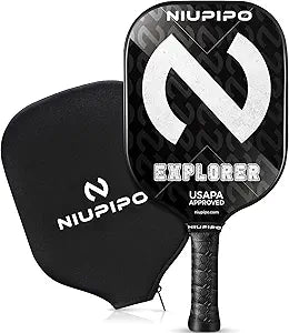 niupipo Pickleball Paddle Set with Fiberglass Surface and Cover