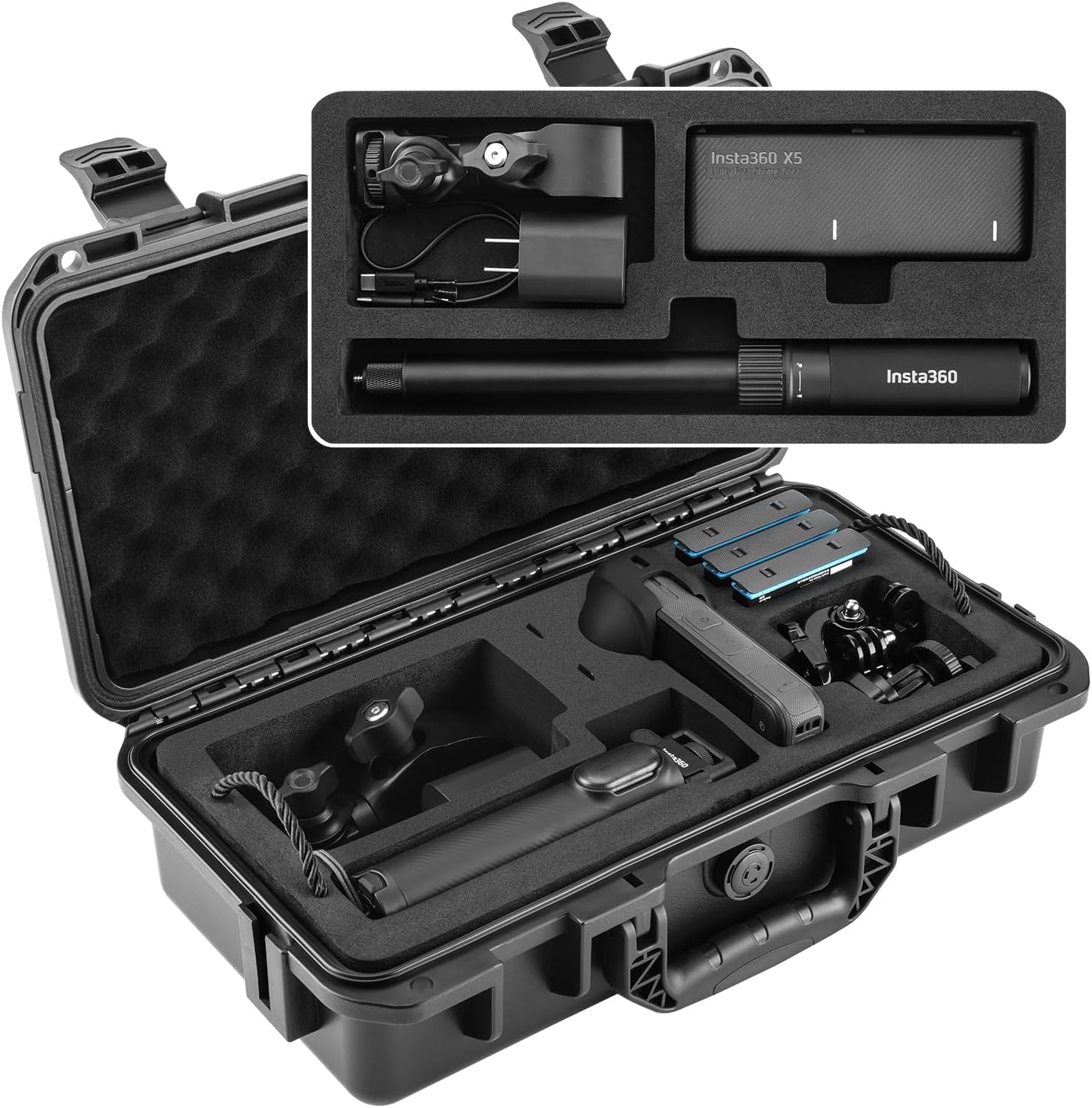 Waterproof Hard Case for Insta360 X5/X4 Action Camera Gear