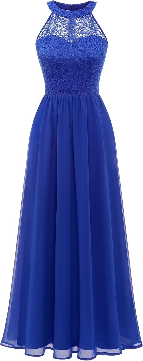 Elegant Halter Long Prom Dress for Women by Wedtrend