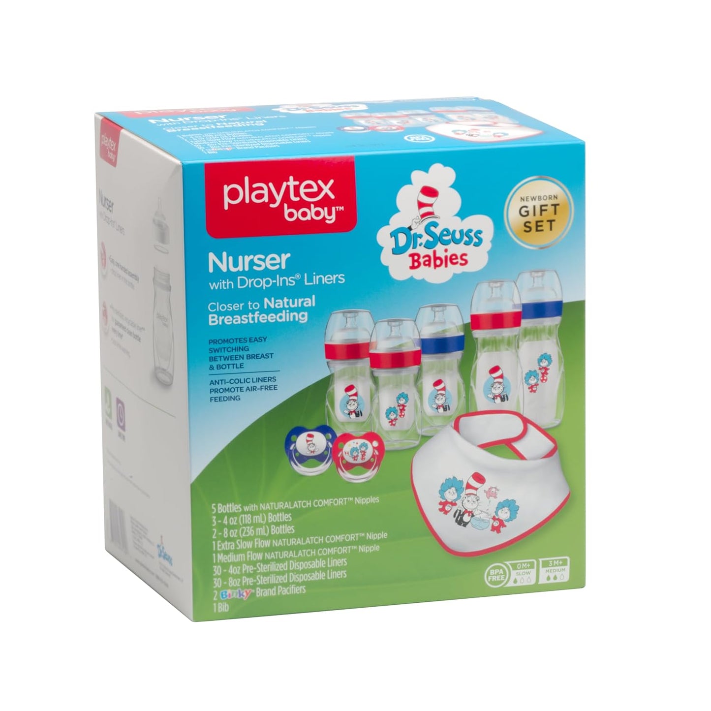 Playtex Baby Dr. Seuss Baby Bottles Gift Set for Newborns