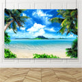 Summer Beach Backdrop Hawaii Palm Tree Photo Backdrop 10x8ft