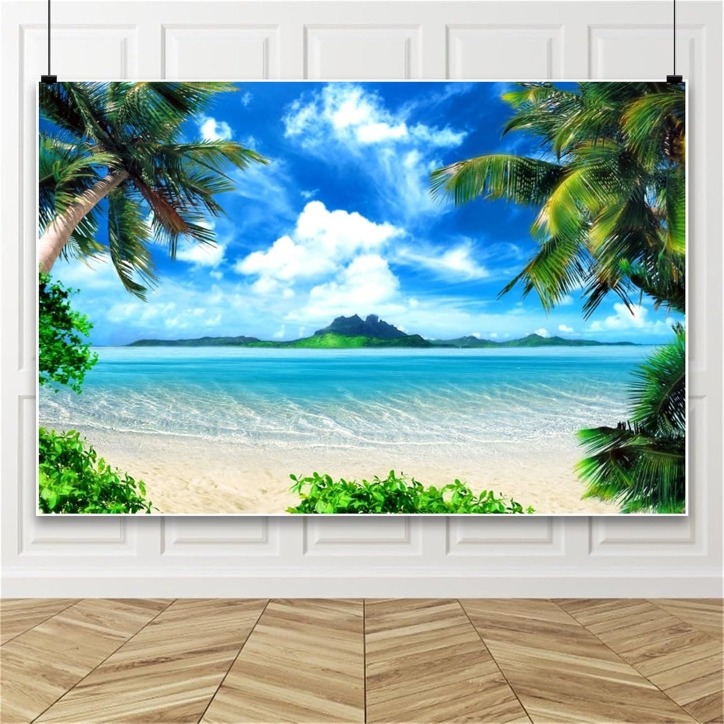 Summer Beach Backdrop for Luau Party and Aloha Celebrations