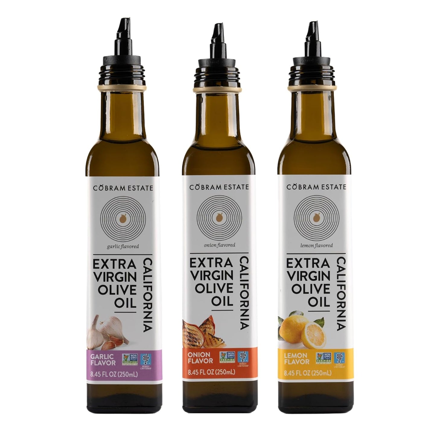 Cobram Estate Lemon, Garlic, and Onion Olive Oil Collection