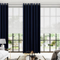 KOUFALL Navy Blue Curtains 102 in Long - Thick Triple Weave Blackout