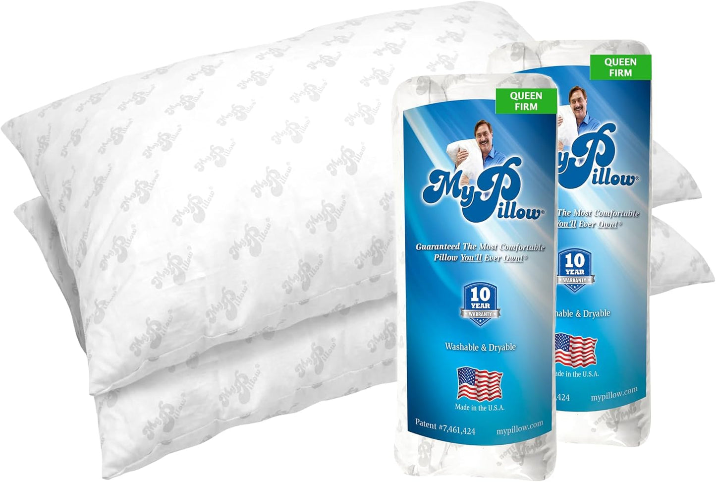 MyPillow Bedding Bed Pillows for Sleeping Queen Size Set of 2