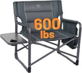 TIMBER RIDGE XXL Directors Chair - 600lbs Capacity - Foldable Table & Pockets