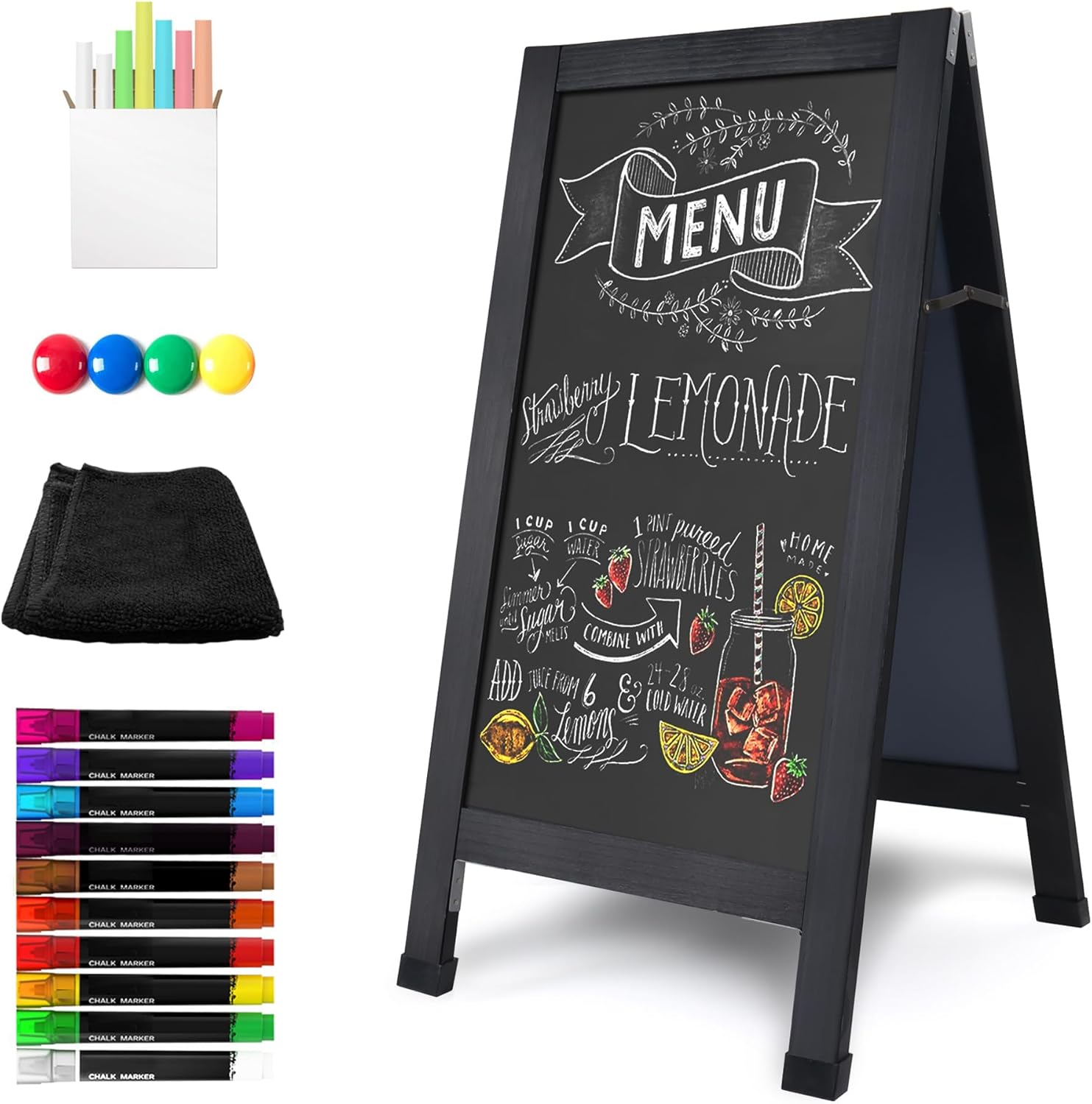SELEAD Magnetic A-Frame Chalkboard Sign for Business & Events