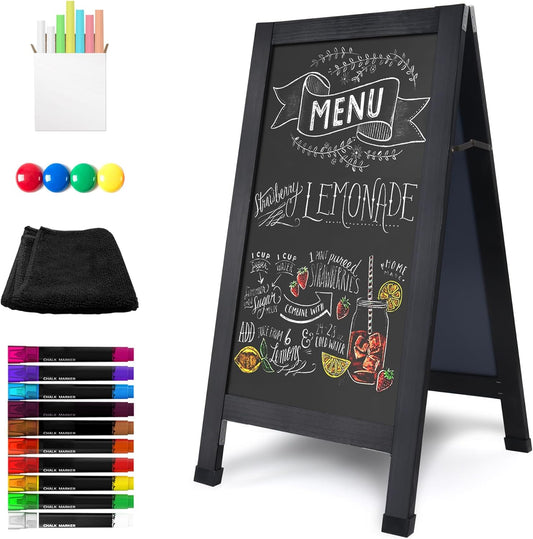 SELEAD Magnetic A-Frame Chalkboard Sign for Business & Events