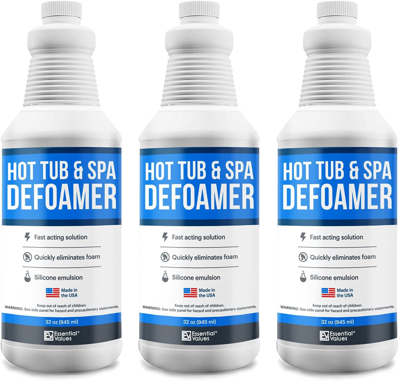 3 Pack Hot Tub Defoamer for Pools and Spas - Eco-Friendly Solution