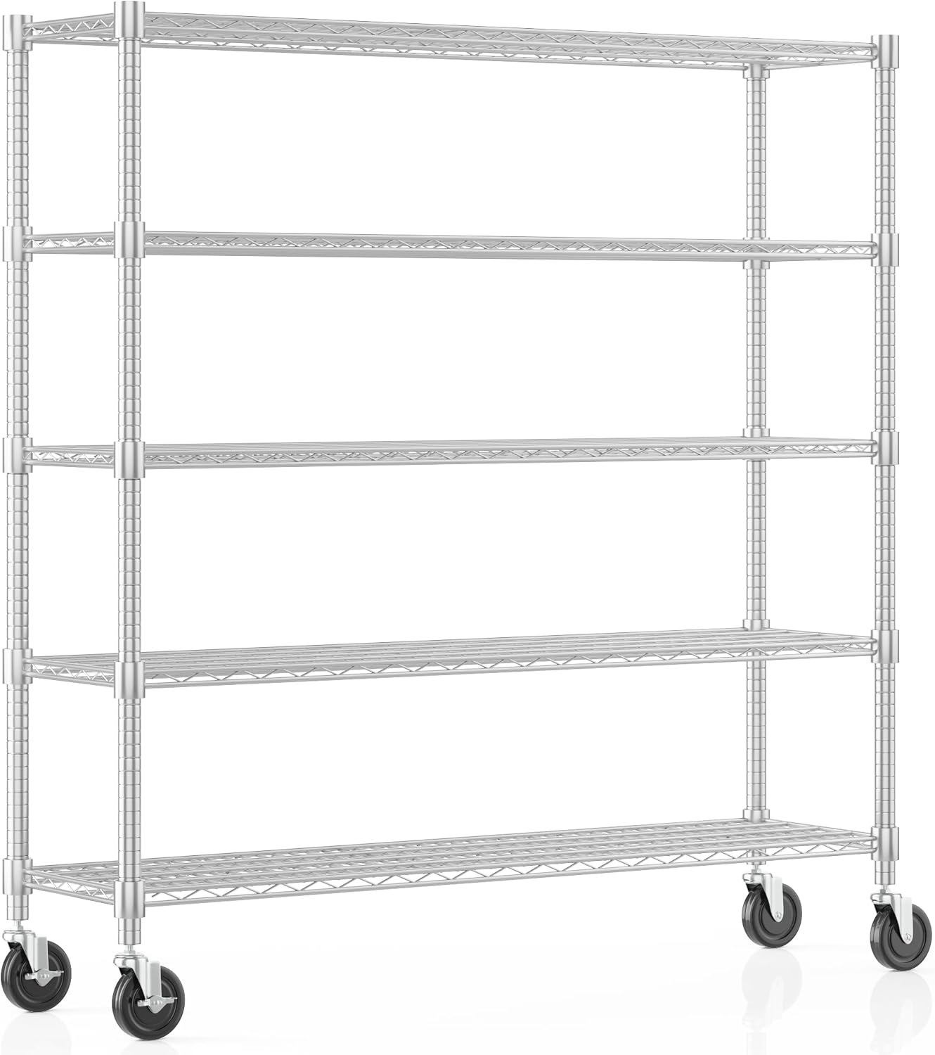Homdox Heavy Duty Metal Shelves for Storage, 5 Tier Rack