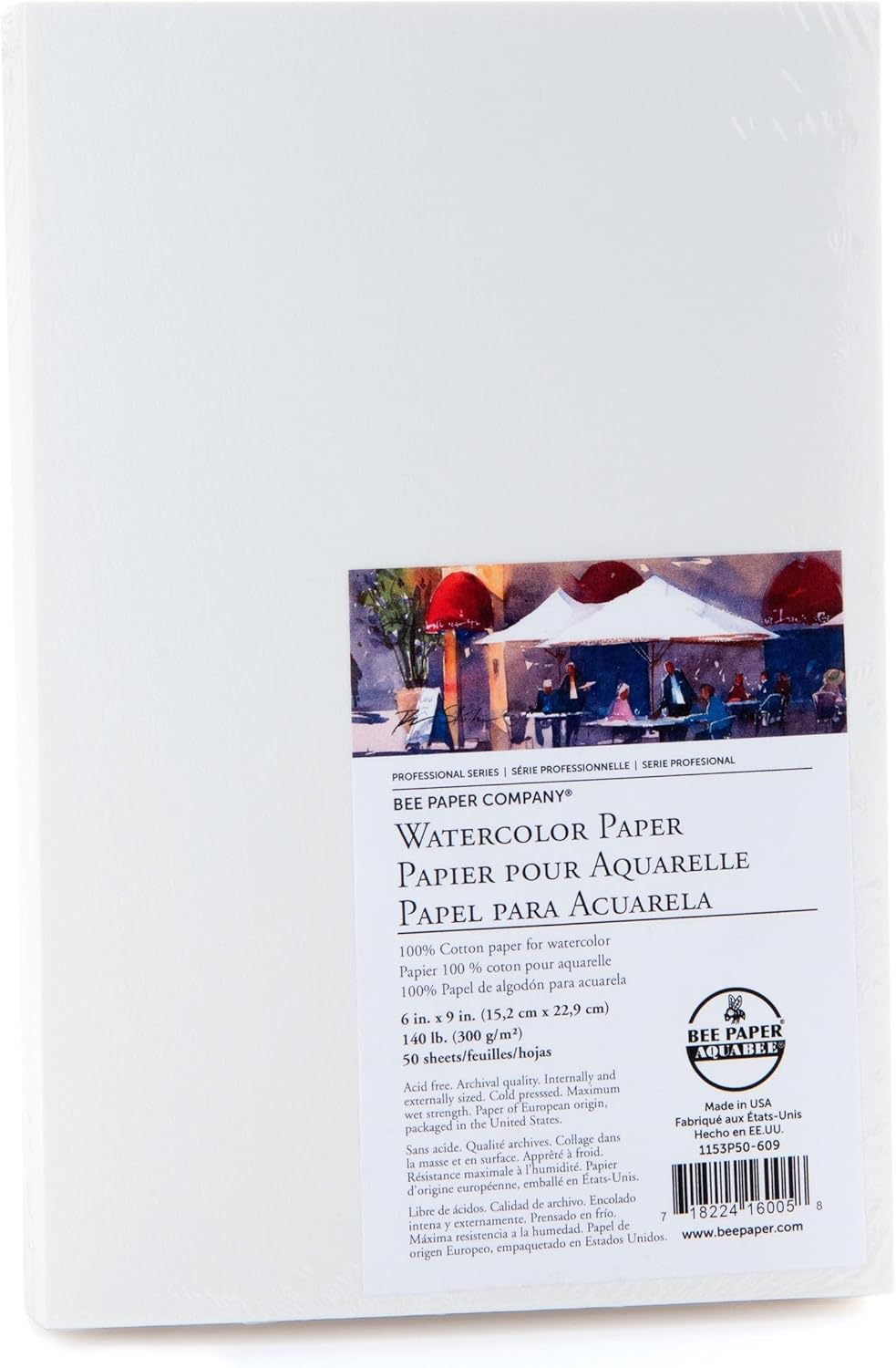 Bee Paper Company Watercolor Paper Roll for Artists and Crafters