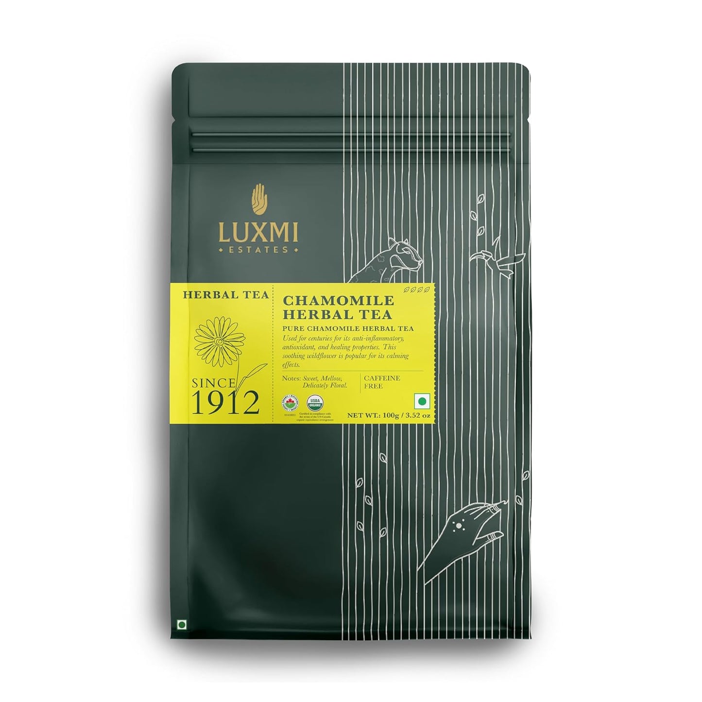 Luxmi Estates Chamomile Herbal Tea - Caffeine-Free Loose Tea