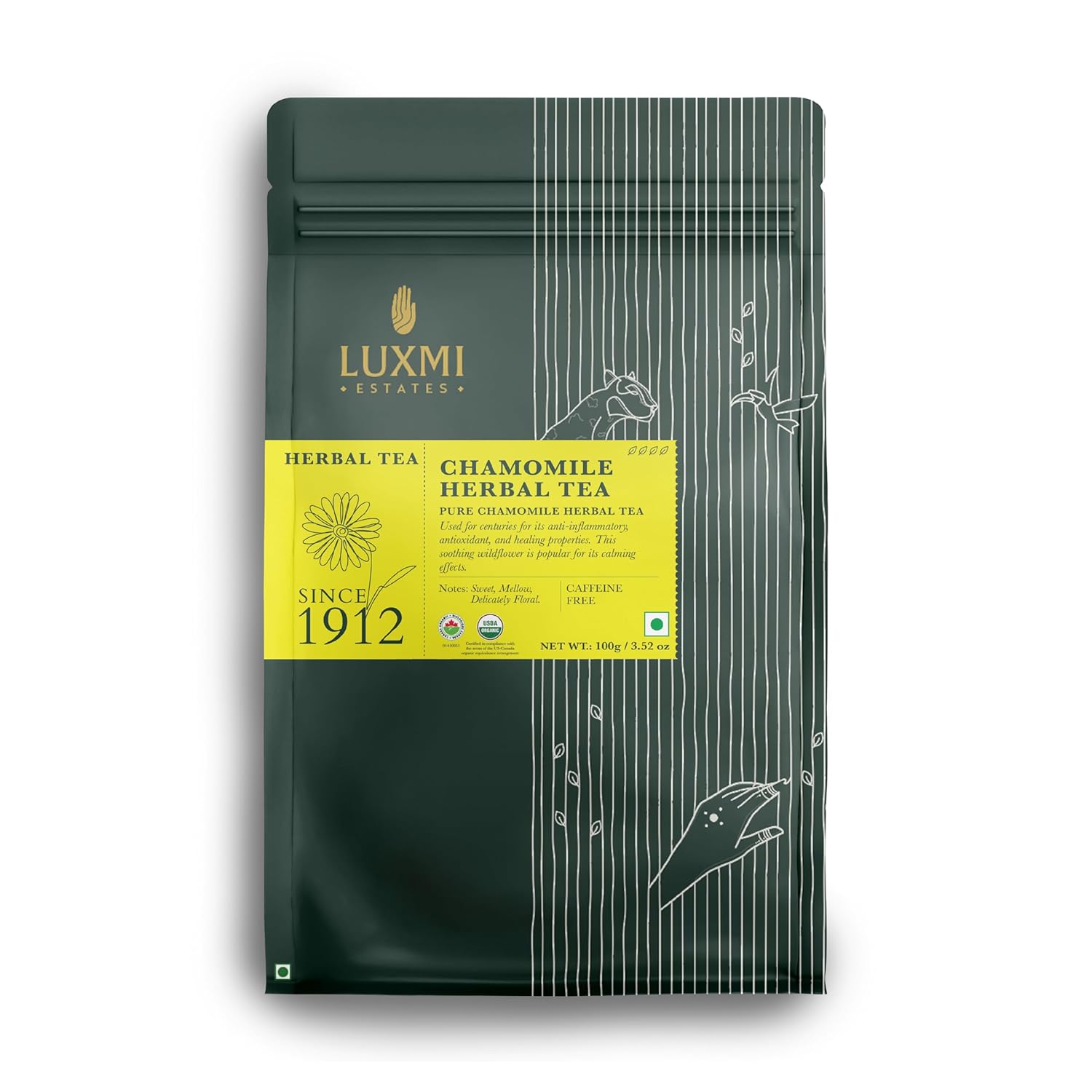 Luxmi Estates Chamomile Herbal Tea - Caffeine-Free Loose Tea