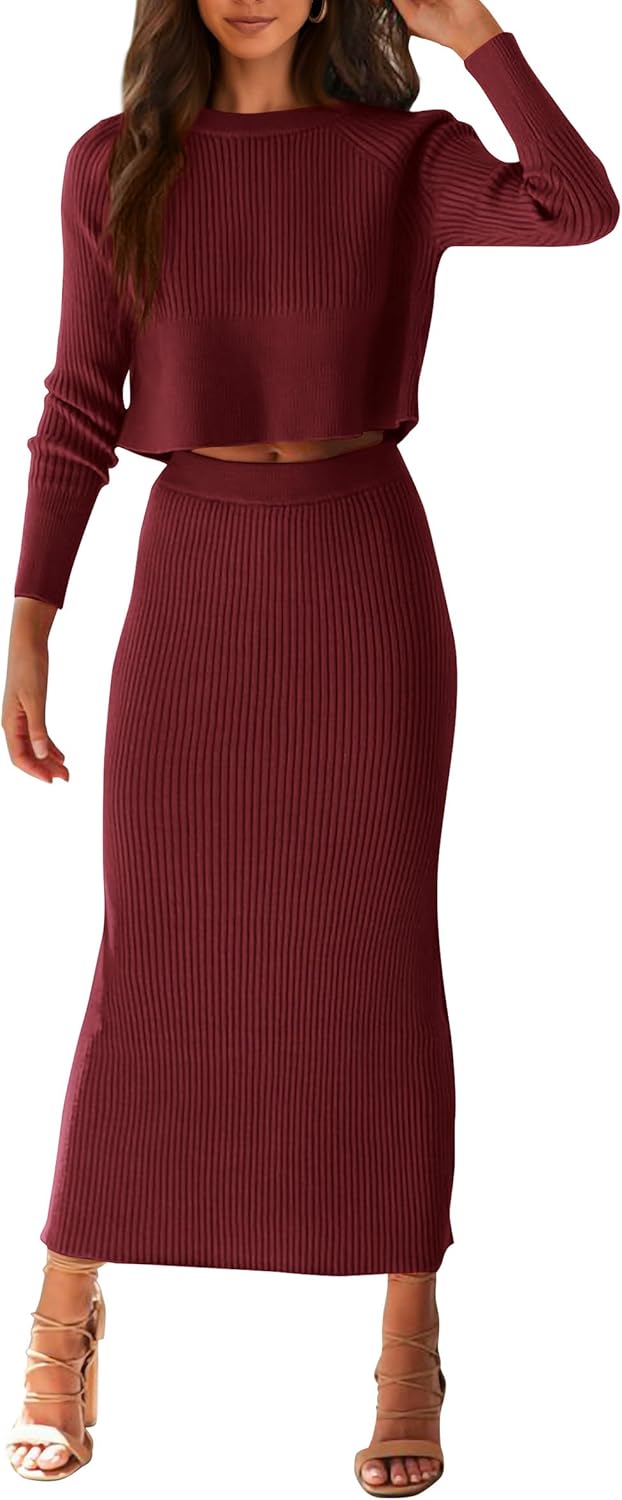 PRETTYGARDEN Women's 2 Piece Sweater Set for Casual Winter Style