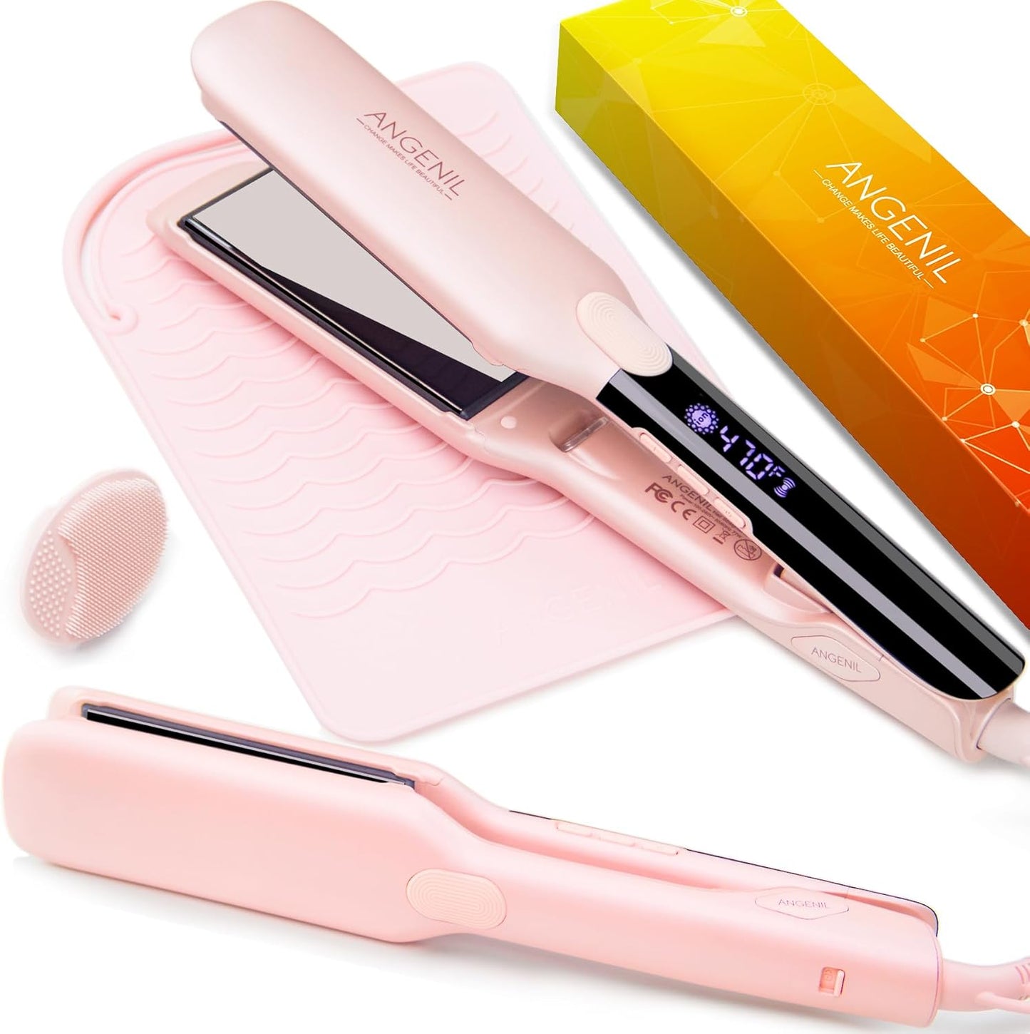 Pro Titanium Flat Iron Hair Straightener for Salon Quality Styling