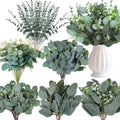 Mixed Eucalyptus Leaves Stems Bulk 240 Pcs - Lifelike Wedding Greenery